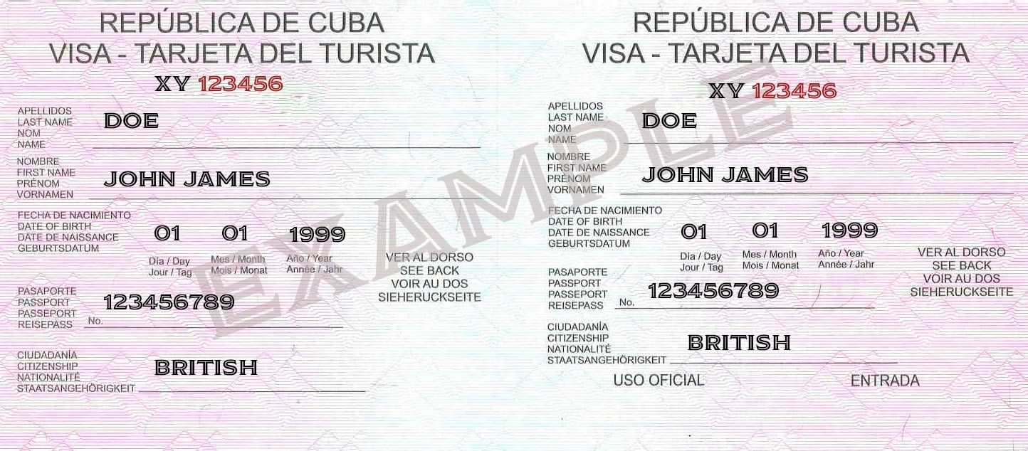 cuba tourist card cost uk